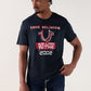 TRUE RELIGION Men Navy Blue Printed Round Neck Regular Fit T Shirt