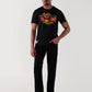 TRUE RELIGION Men Black Printed Round Neck Regular Fit T Shirt