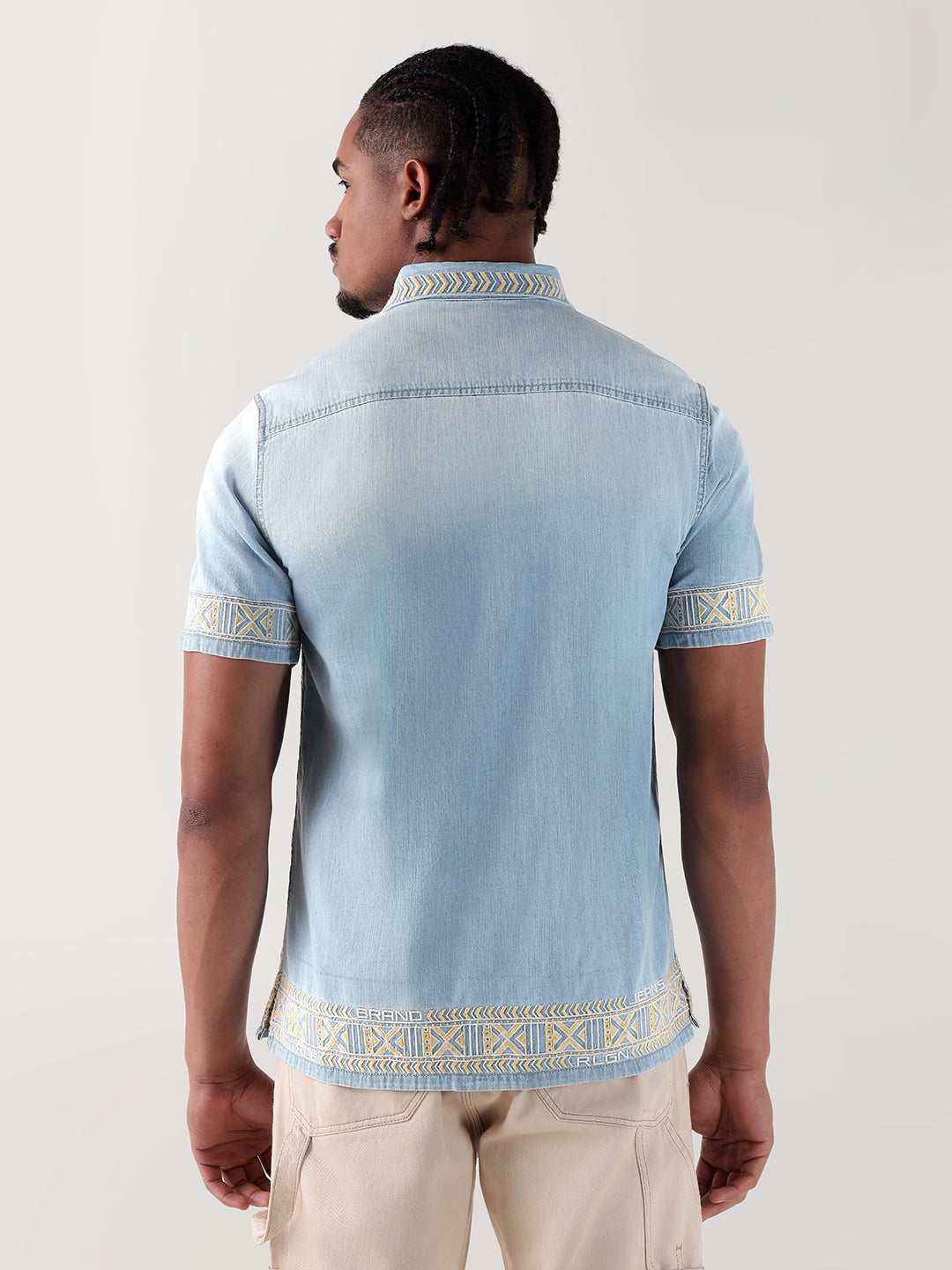 TRUE RELIGION Men Blue Regular Fit Shirt