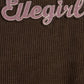 ELLE Girls Brown Logo Collar Regular Fit Varsity Jacket