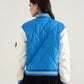 ELLE Women Blue Embroidered Band Collar Jacket