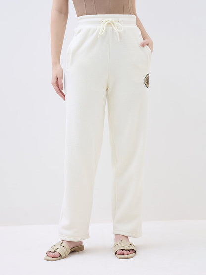 ELLE Women Off White Regular Fit Sweatpant