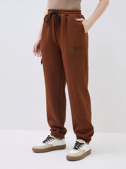 ELLE Women Brown Regular Fit Sweatpant