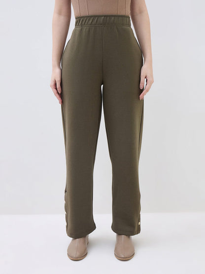 ELLE Women Green Regular Fit Sweatpant