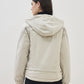 ICONIC Women Grey High Neck Regular Fit Hooded Jacket