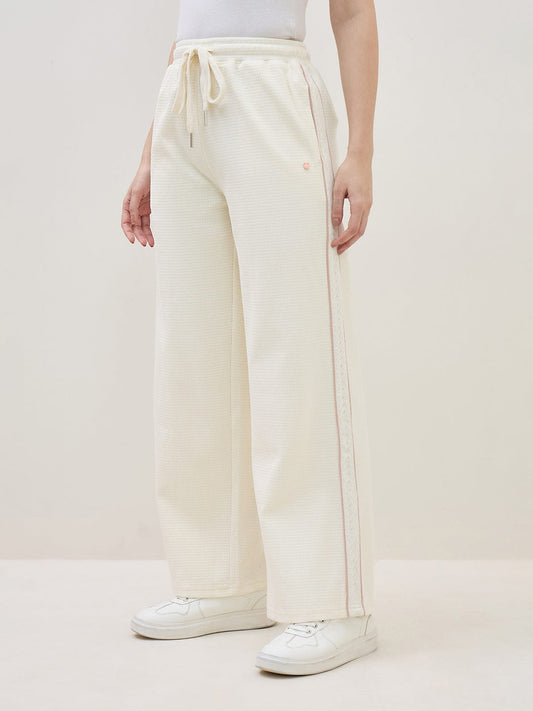 ICONIC Women Cream Straight Fit Sweatpant