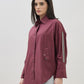 ICONIC Women Maroon Shirt Collar Regular Fit Shirt