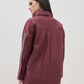 ICONIC Women Maroon Shirt Collar Regular Fit Shirt
