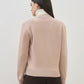 ICONIC Women Beige Textured V Neck Regular Fit Sweater