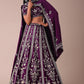 Mulberry Purple Lehenga With Handwork Embroidery