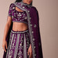 Mulberry Purple Lehenga With Handwork Embroidery