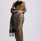 Black Coloblock Linen Tissue Woven Saree
