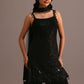 Black Embellished Sharara Suit With Net Dupatta Kalki