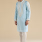 Blue Gujarati Handwork Chanderi Kurta Set