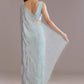 Blue Tissue Saree With Jaal And Stone Embroidery