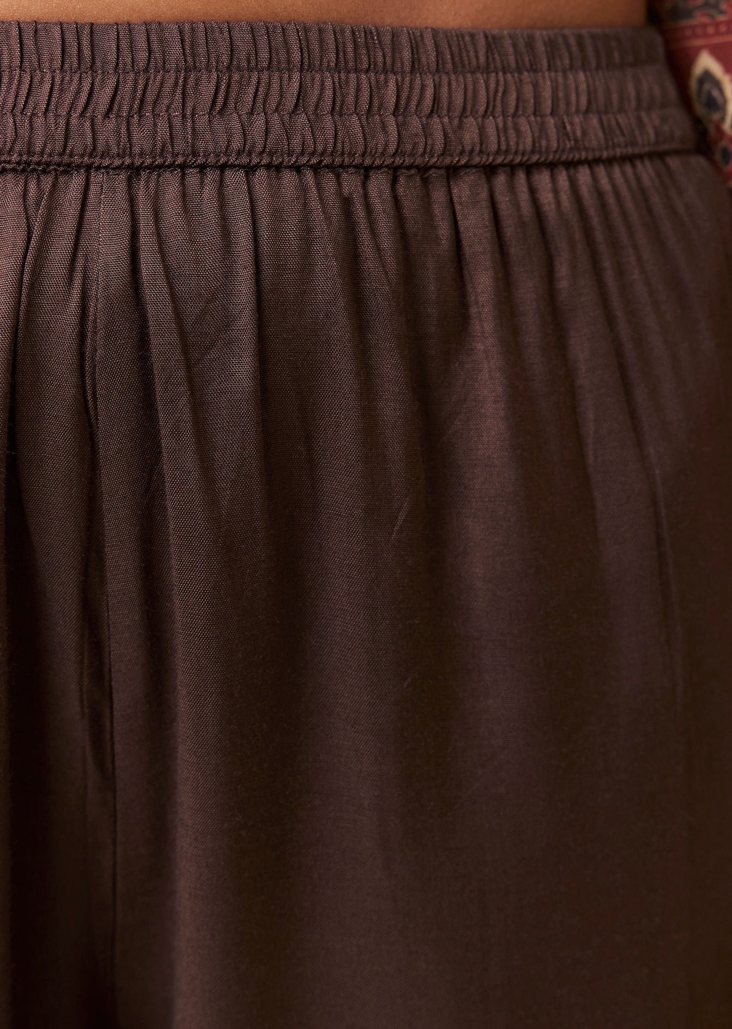 Brown Indie Print Silk Kurta Set