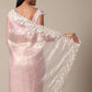 Chic Pink Saree With Resham Thread Work Border