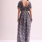 Dark Blue Floral Embroidered Jumpsuit