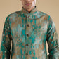 Green Embellished Silk Kurta An Jackets Set