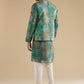 Green Embellished Silk Kurta An Jackets Set