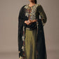 Green Embroidered Kurta Pant Set With Dupatta
