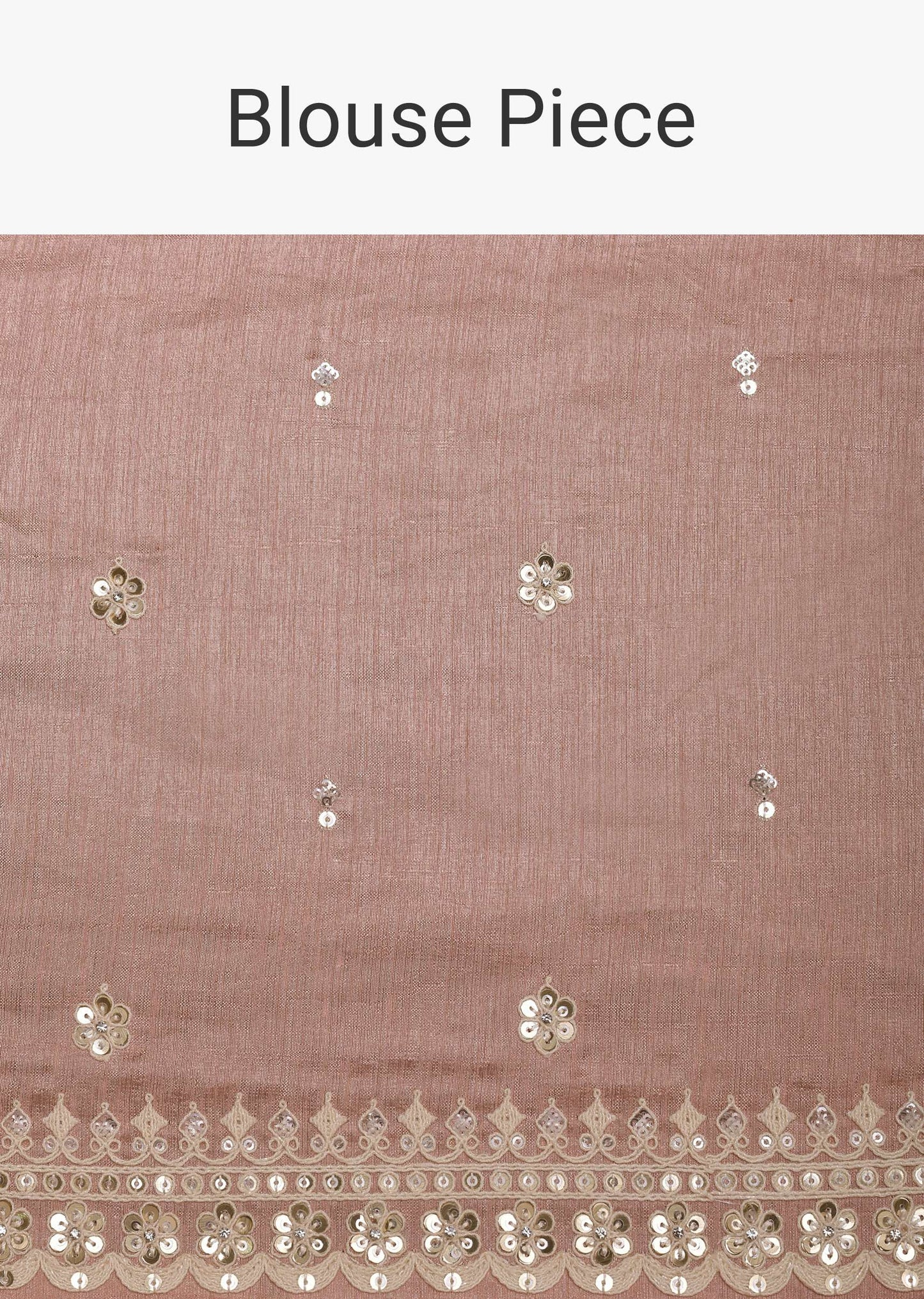 Pink Chiffon Saree With Floral Prints And Unstitched Blouse Piece