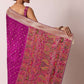Purple Banarasi Silk Handloom Saree With Woven Motifs And Unstitched Blouse Piece