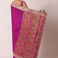 Purple Banarasi Silk Handloom Saree With Woven Motifs And Unstitched Blouse Piece