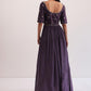 Purple Zari Embroidered Anarkali