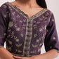 Purple Zari Embroidered Anarkali