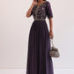 Purple Zari Embroidered Anarkali