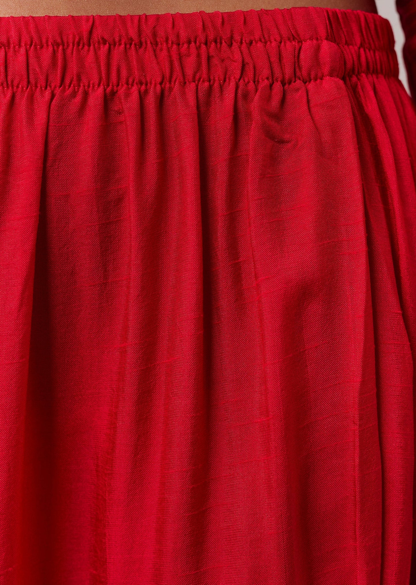 Red Resham Work Silk Anarkali Set