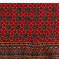 Red Satin Ajrakh Handblock Printed Ready To Wear Saree