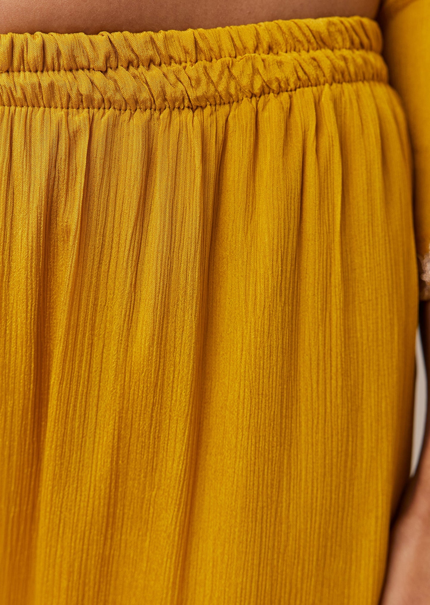 Yellow Chinon Zardozi Work Top and Sharara Set