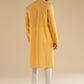Yellow Embroidered Silk Kurtas Sets