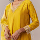 Yellow Gotta & Zardosi Anarkali Set With Dupatta