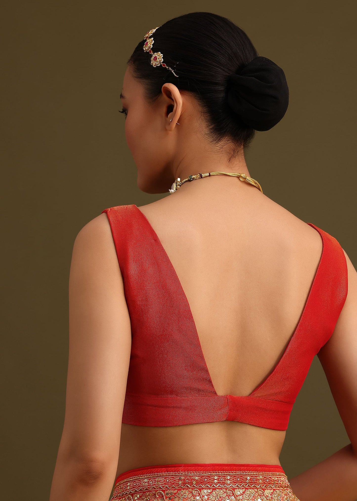 Yellow Khaddi Georgette Bandhani Weave Cutdana Saree